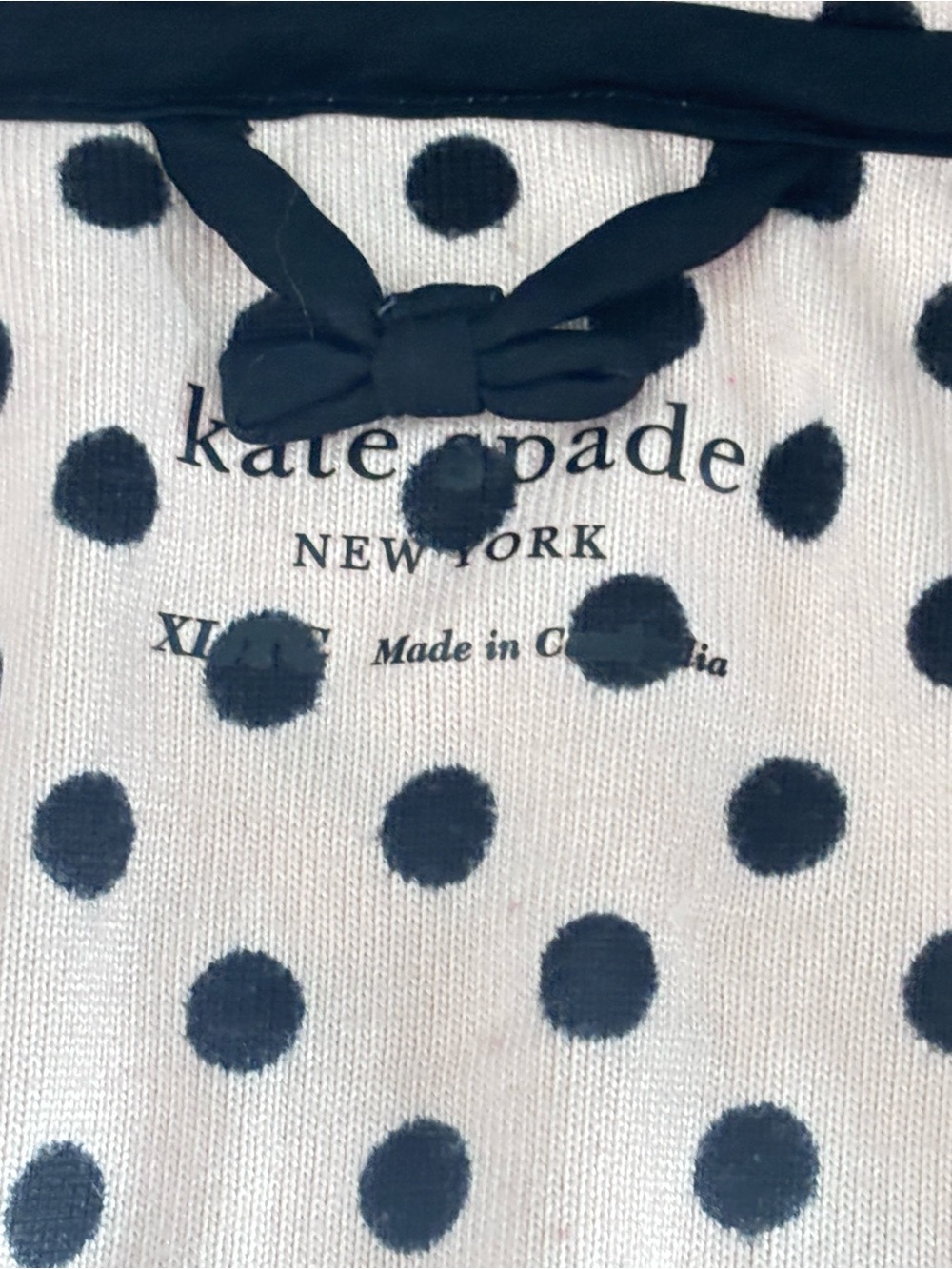 Kate Spade Lady Dot Long Sleeve Pajama Top - Picture 5 of 6